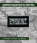 Нашивка на липучке "Страха Нет" руны, прямоугольная, текст белый, фон черный