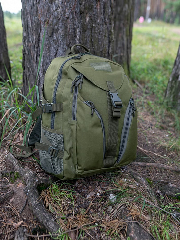 Рюкзак с двумя косыми карманами спереди, olive