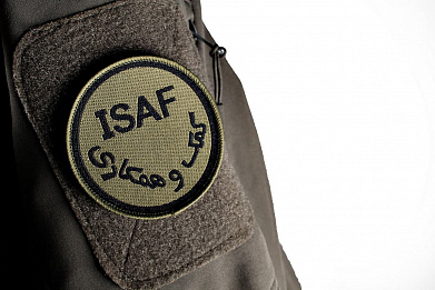 Нашивка на липучке "ISAF", olive