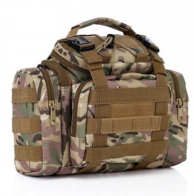 Сумка MOLLE поясная с ремнем, multicam