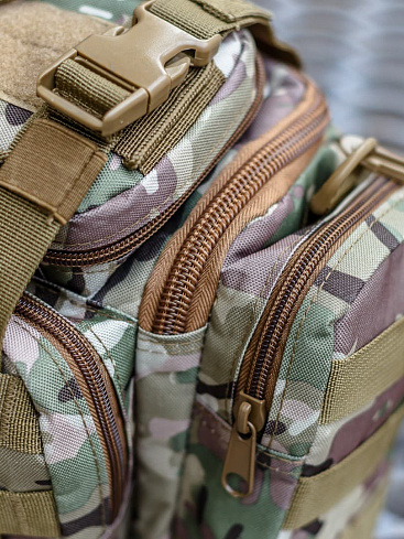 Сумка MOLLE поясная с ремнем, multicam