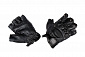 Перчатки кожаные Pitdards с заклепками, без пальцев,black