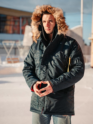 Зимняя мужская куртка аляска N-3B, Navy