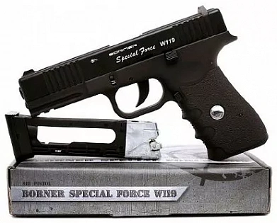 Пистолет пневматический BORNER W119 4.5 мм GBB