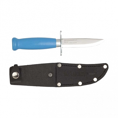 Нож Morakniv Scout 39 Safe Blue, нержавеющая сталь, деревянная рукоять (синяя)
