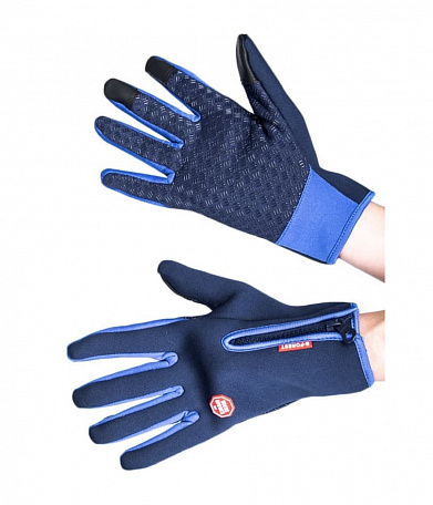 Перчатки WINDSTOPPER, на змейке, dark blue