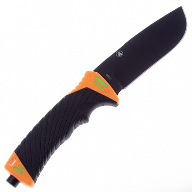 Нож Ganzo G8012-OR с темляком,сталь 7Cr17, рукоять ABS термопластик,  цв.оранжевый