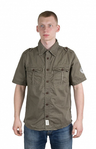 Рубашка A&F с коротким рукавом мод. 271-1, olive