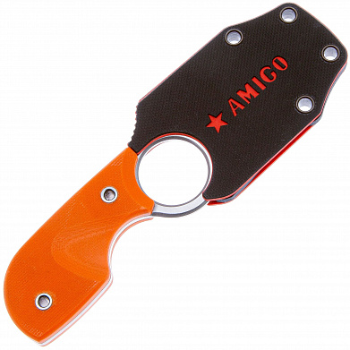 Нож Kizlyar Supreme Amigo-Z D2 S (Сатин, G10, Оранжевая рукоять G10)