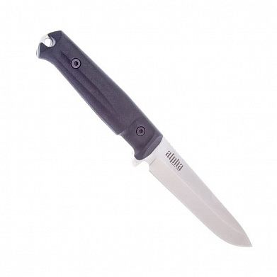 Нож Kizlyar Supreme Alpha 420HC SW (StoneWash, Black Kraton, кожаные ножны)