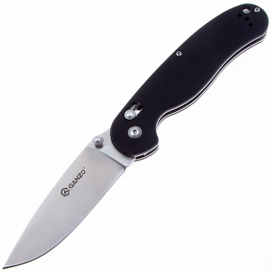 Нож складной Ganzo полуавтомат, дл.клинка 89 мм, сталь 440С, цв. черный