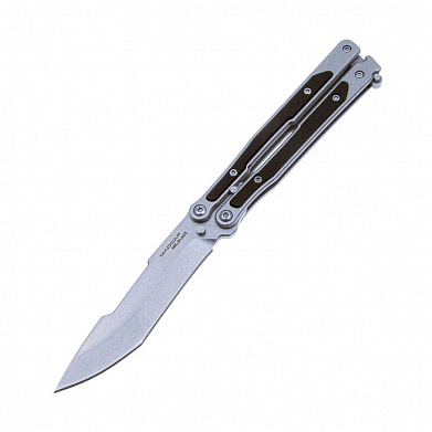 Нож-бабочка Mr.Blade "MadCap", s/w, сталь AUS-8, рукоять G10, черный 