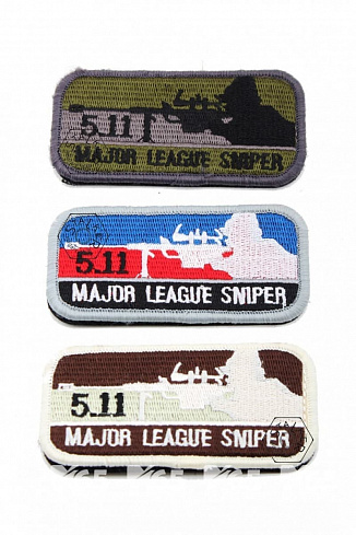 Нашивка на липучке "5,11 Major League Sniper" 