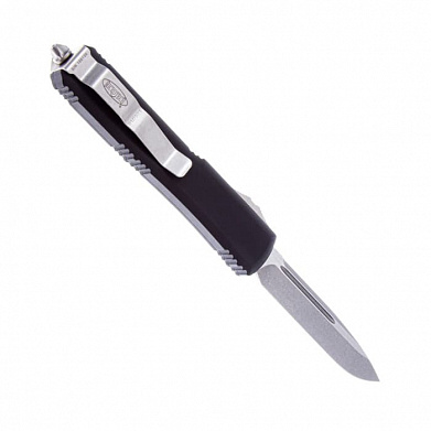 Нож автоматический Microtech Ultratech StoneWash 121-10BL, сталь M390, рукоять алюминий