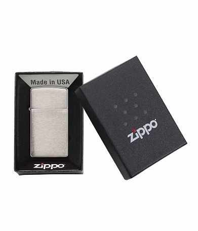 Зажигалка Zippo 1600 Slim "Brushed Chrome"