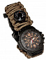 Часы Tactical Pro, браслет регулируемый, паракорд, brown