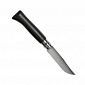 Нож Opinel №8 Trekking, нержавеющая сталь, рукоять граб, темляк, черный