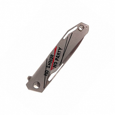 Нож Mr.Blade "KEEPER", NO SHNUR NO PARTY,  M390 (Titanium  handle, metallic)
