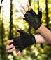 Перчатки mechanix m-pact fingerless, olive/black