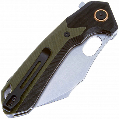 Нож CJRB Caldera, сталь AR-RPM9, рукоять Black/Green G10