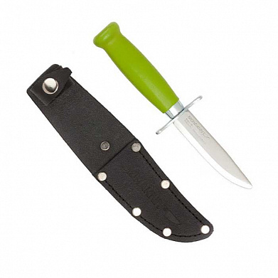 Нож Morakniv Scout 39 Safe Green, нержавеющая сталь, деревянная рукоять (салатовая)
