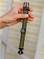 Браслет из паракорда с компасом (пряжка со свистком и огнивом) Tactical Pro, olive