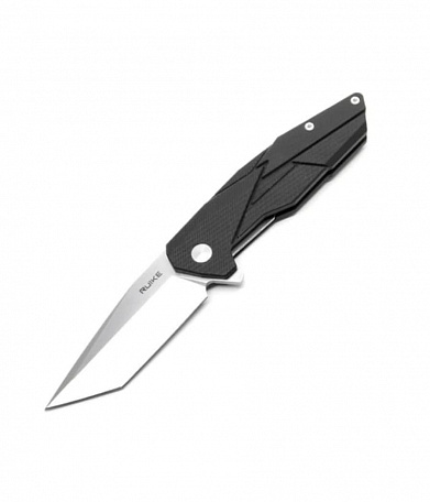 Нож складной Ruike, сталь Sandvik 14C28N, рукоять G10, длина клинка 90 мм, черный