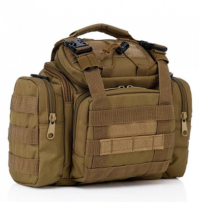 Сумка MOLLE поясная с ремнем, coyote