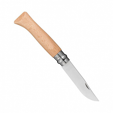 Нож Opinel №8, нержавеющая сталь, рукоять бук, чехол