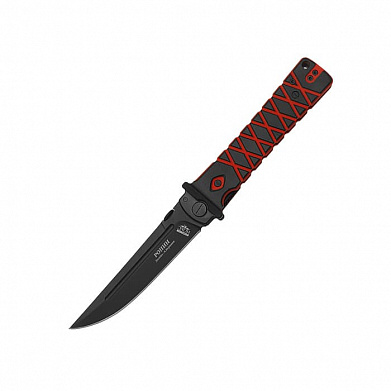 Нож Нокс "Ронин" Blackwash, сталь D2, рукоять черн/красный G10