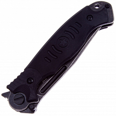 Нож Нокс "Офицерский-2М", сталь AUS-8, пок. BlackWash, рук. Black G10