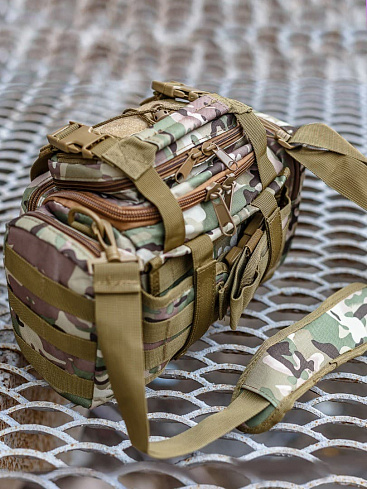 Сумка MOLLE поясная с ремнем, multicam