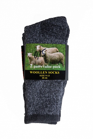 Носки Woollen Socks, упаковка 2 пары, grey, р. 40-46