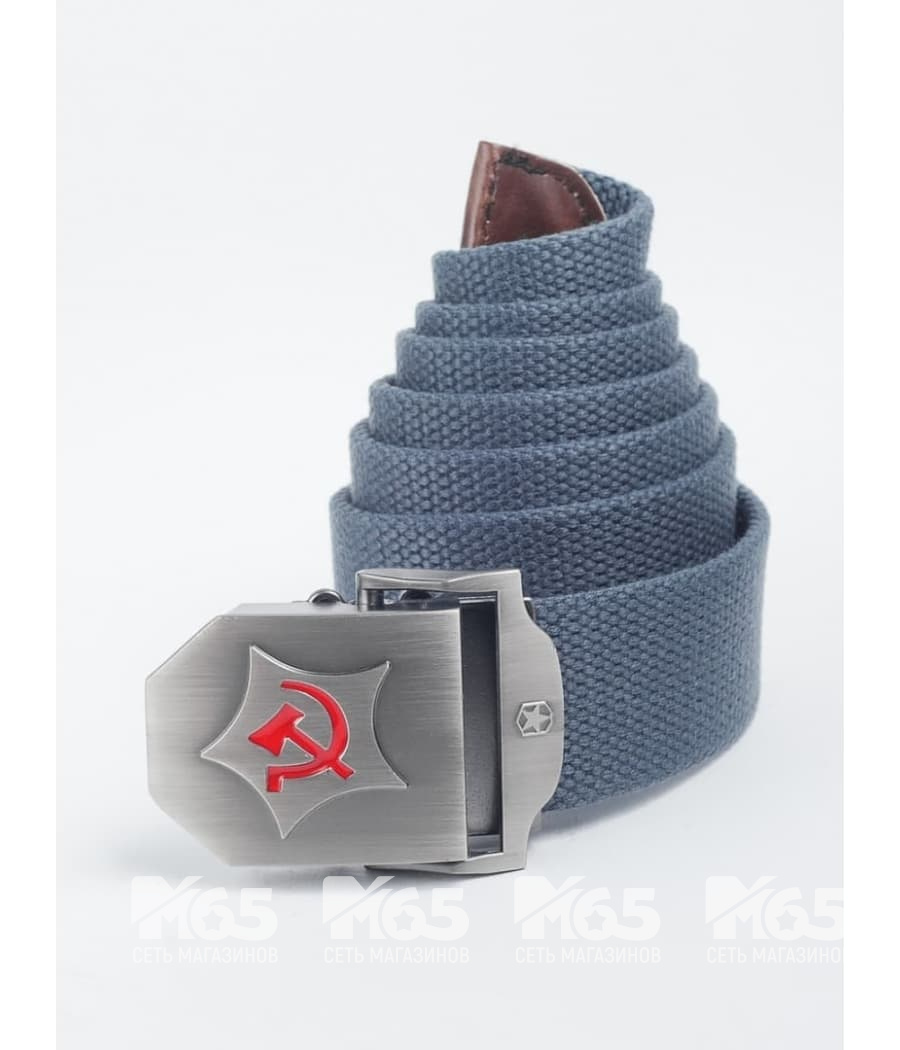 Ремень брючный "Герб СССР", grey
