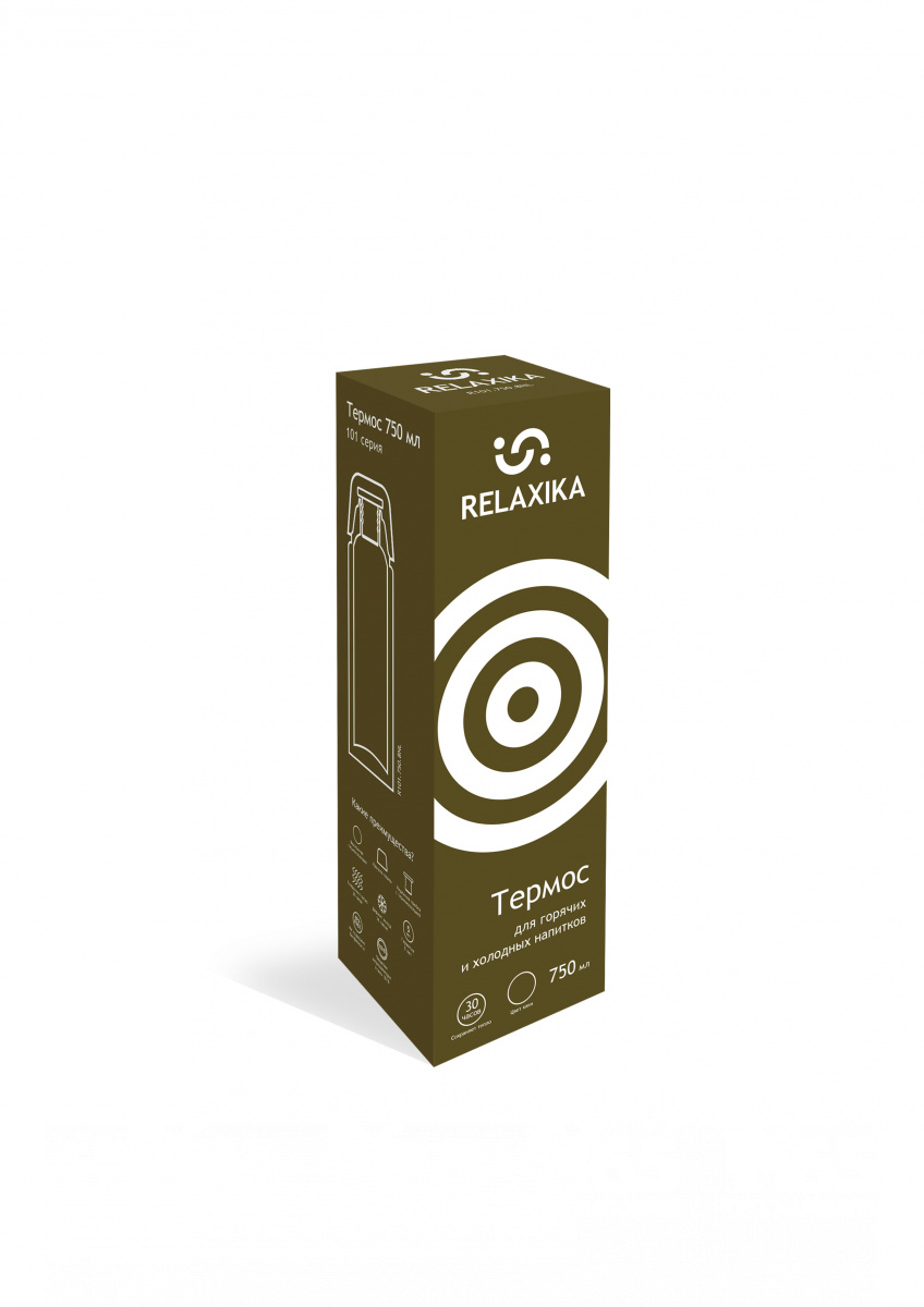 Термос Relaxika R101.750.8NL (0,75 литра), хаки (без лого)